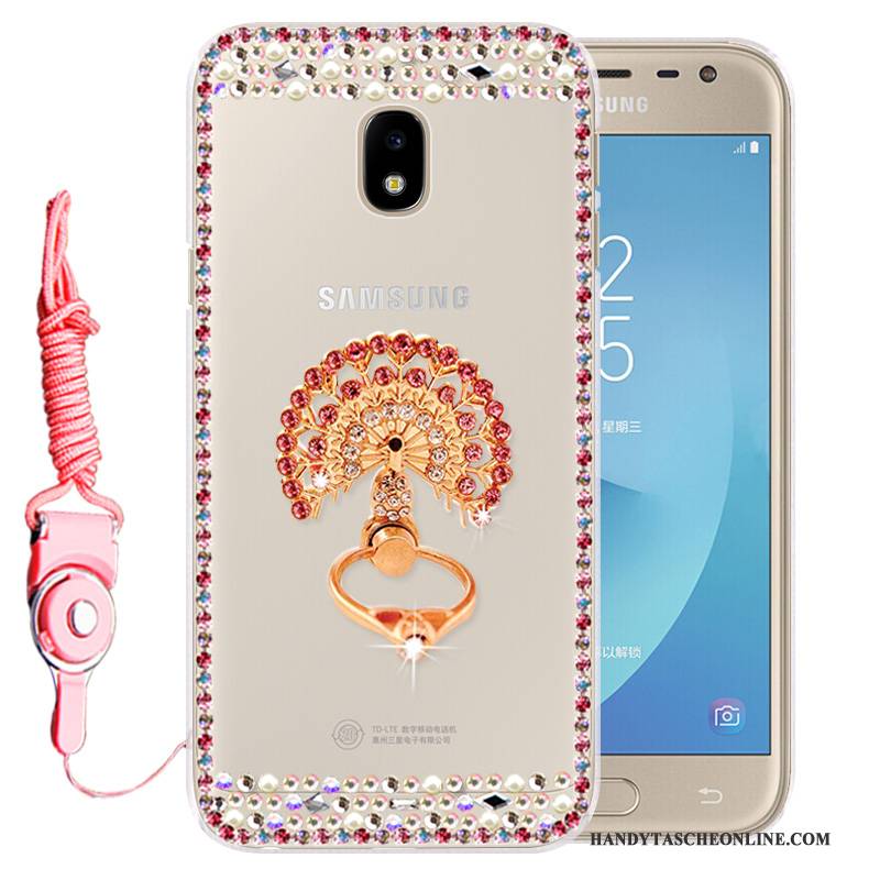 Hülle Samsung Galaxy J3 2017 Weiche Gold Handyhüllen, Case Samsung Galaxy J3 2017 Schutz Anti-sturz