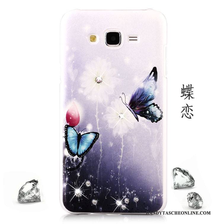 Hülle Samsung Galaxy J5 2015 Karikatur Weiß Handyhüllen, Case Samsung Galaxy J5 2015 Schutz Schwer