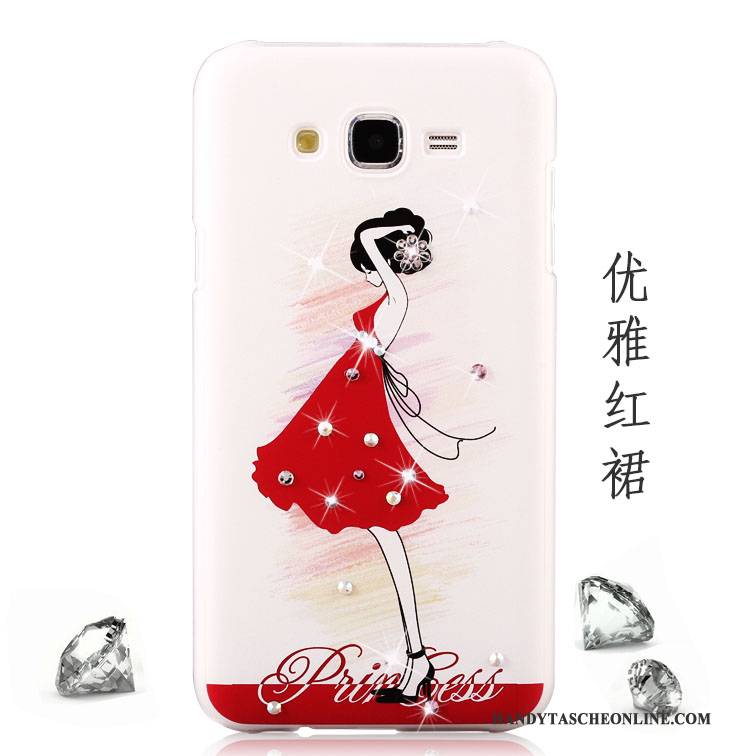 Hülle Samsung Galaxy J5 2015 Karikatur Weiß Handyhüllen, Case Samsung Galaxy J5 2015 Schutz Schwer