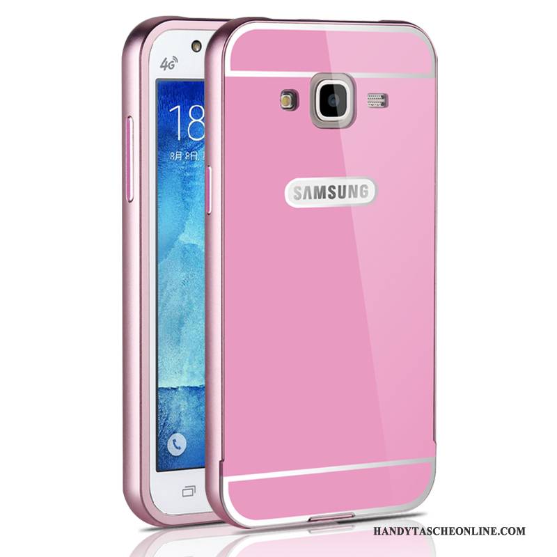 Hülle Samsung Galaxy J5 2015 Metall Anti-sturz Rosa, Case Samsung Galaxy J5 2015 Schutz Handyhüllen Grenze