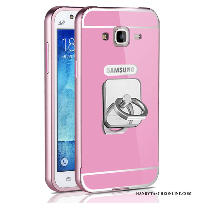 Hülle Samsung Galaxy J5 2015 Metall Anti-sturz Rosa, Case Samsung Galaxy J5 2015 Schutz Handyhüllen Grenze