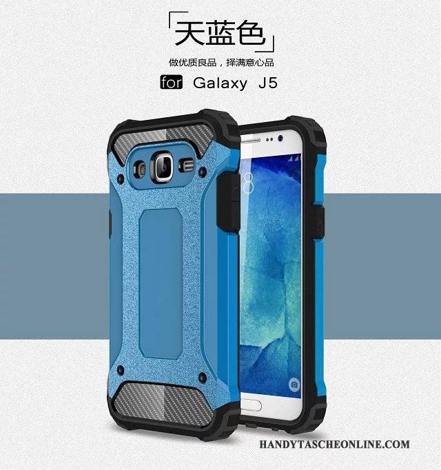 Hülle Samsung Galaxy J5 2015 Taschen Handyhüllen Rüstung, Case Samsung Galaxy J5 2015 Schutz Anti-sturz Grün