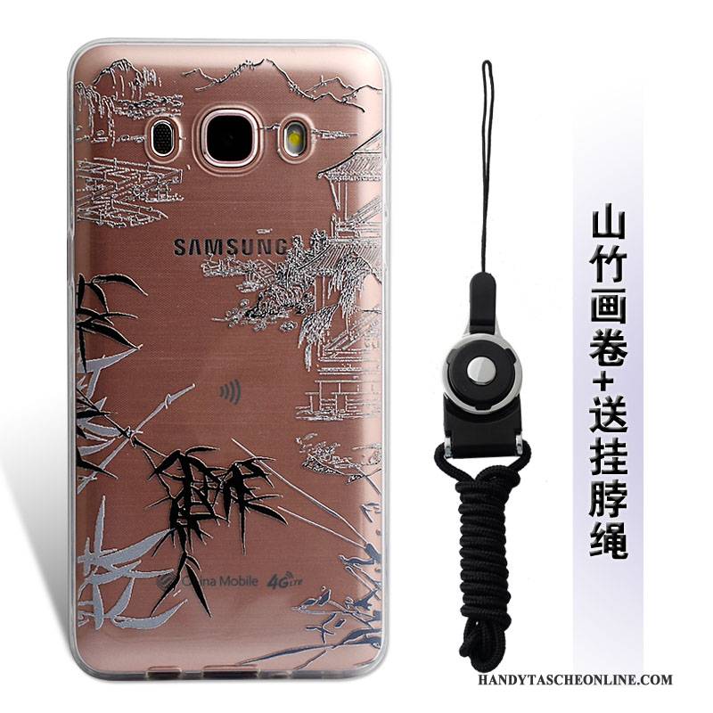 Hülle Samsung Galaxy J5 2016 Schutz Handyhüllen Hängende Verzierungen, Case Samsung Galaxy J5 2016 Weiche Gelb