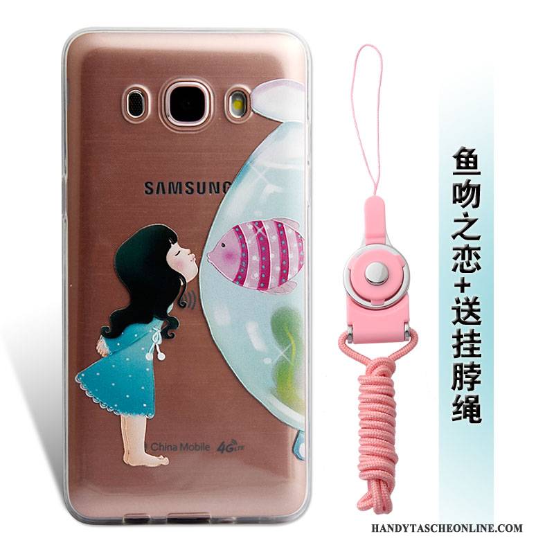 Hülle Samsung Galaxy J5 2016 Schutz Handyhüllen Hängende Verzierungen, Case Samsung Galaxy J5 2016 Weiche Gelb