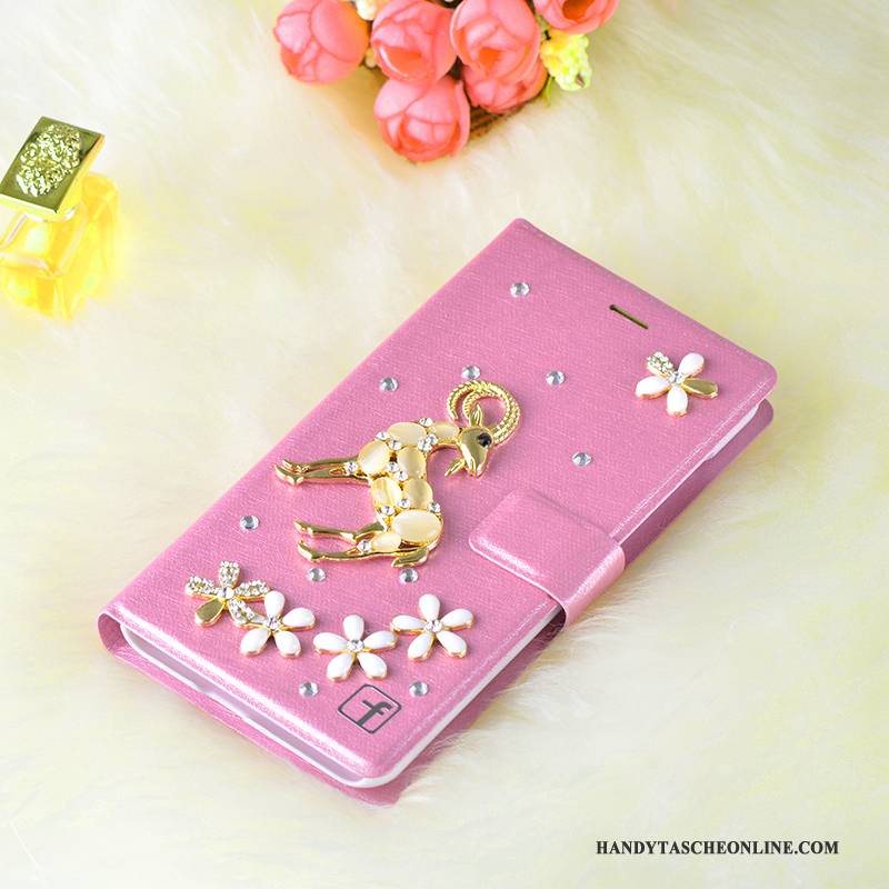 Hülle Samsung Galaxy J5 2016 Strass Weiß Handyhüllen, Case Samsung Galaxy J5 2016 Lederhülle Trend