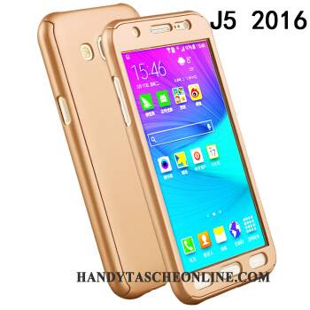 Hülle Samsung Galaxy J5 2016 Taschen Trend Handyhüllen, Case Samsung Galaxy J5 2016 Schutz Gold Schwer