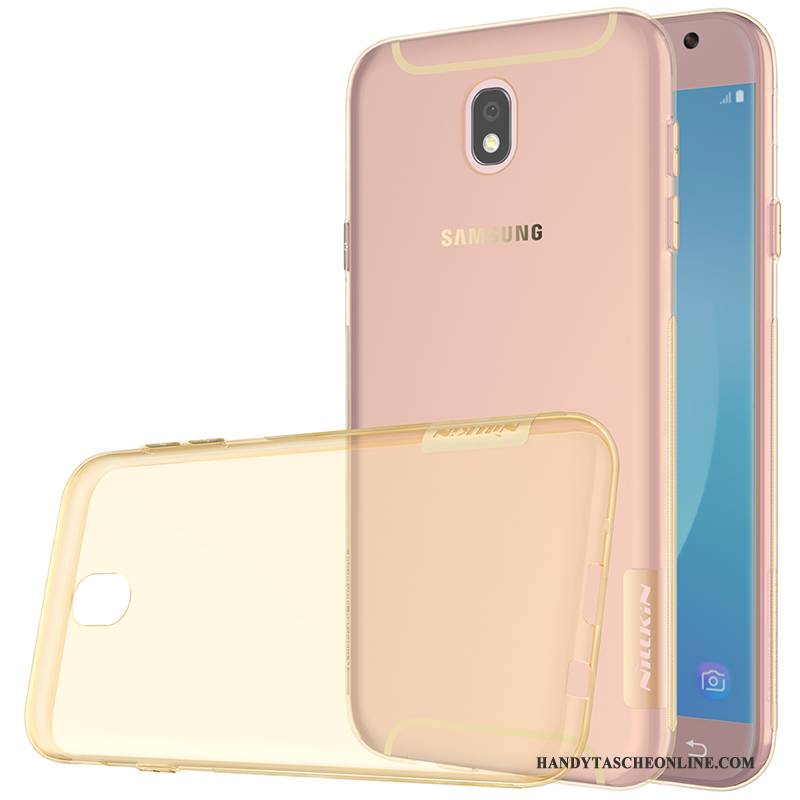 Hülle Samsung Galaxy J5 2017 Silikon Dünne Schlank, Case Samsung Galaxy J5 2017 Gold Transparent