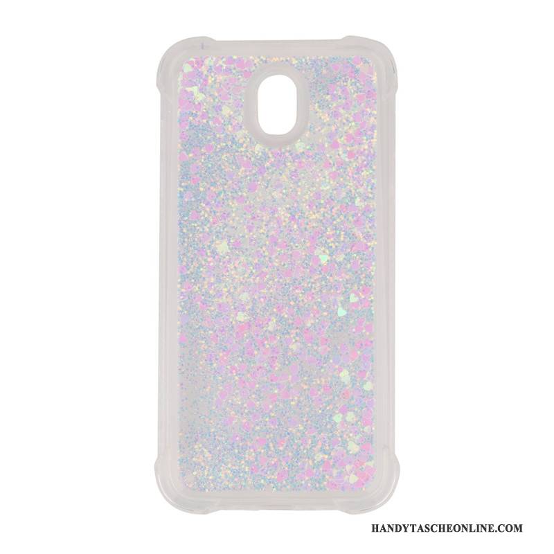 Hülle Samsung Galaxy J5 2017 Treibsand Flüssigkeit, Case Samsung Galaxy J5 2017 Anti-sturz Rosa