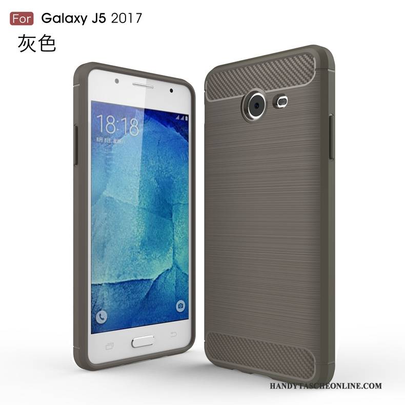 Hülle Samsung Galaxy J5 2017 Weiche Seide Faser, Case Samsung Galaxy J5 2017 Schutz Grün Muster