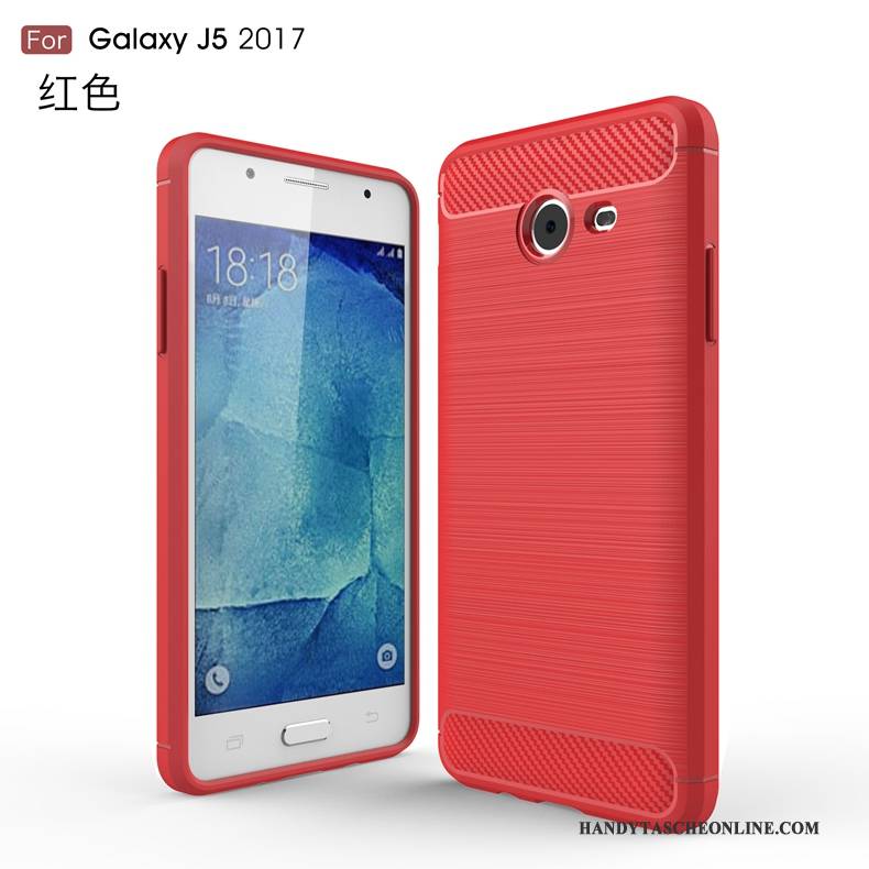 Hülle Samsung Galaxy J5 2017 Weiche Seide Faser, Case Samsung Galaxy J5 2017 Schutz Grün Muster