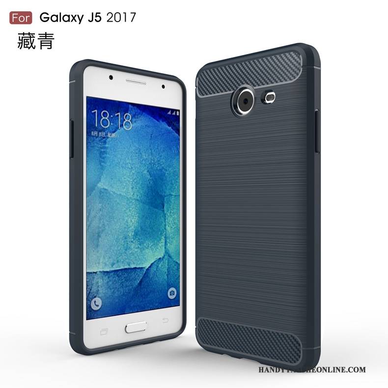 Hülle Samsung Galaxy J5 2017 Weiche Seide Faser, Case Samsung Galaxy J5 2017 Schutz Grün Muster