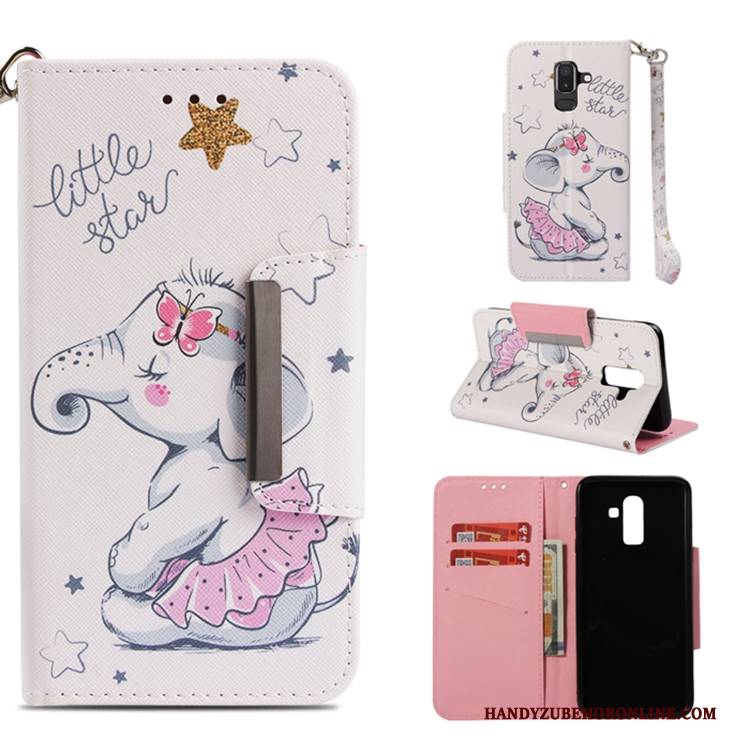 Hülle Samsung Galaxy J6 Folio Handyhüllen Anti-sturz, Case Samsung Galaxy J6 Weiche Lila