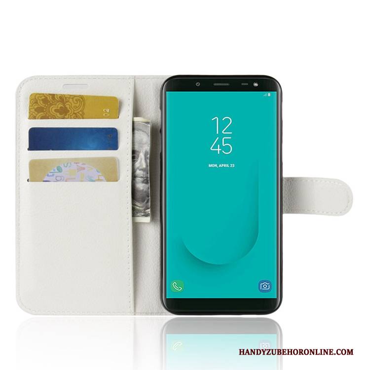 Hülle Samsung Galaxy J6 Geldbörse Karte Blau, Case Samsung Galaxy J6 Schutz Handyhüllen Anti-sturz