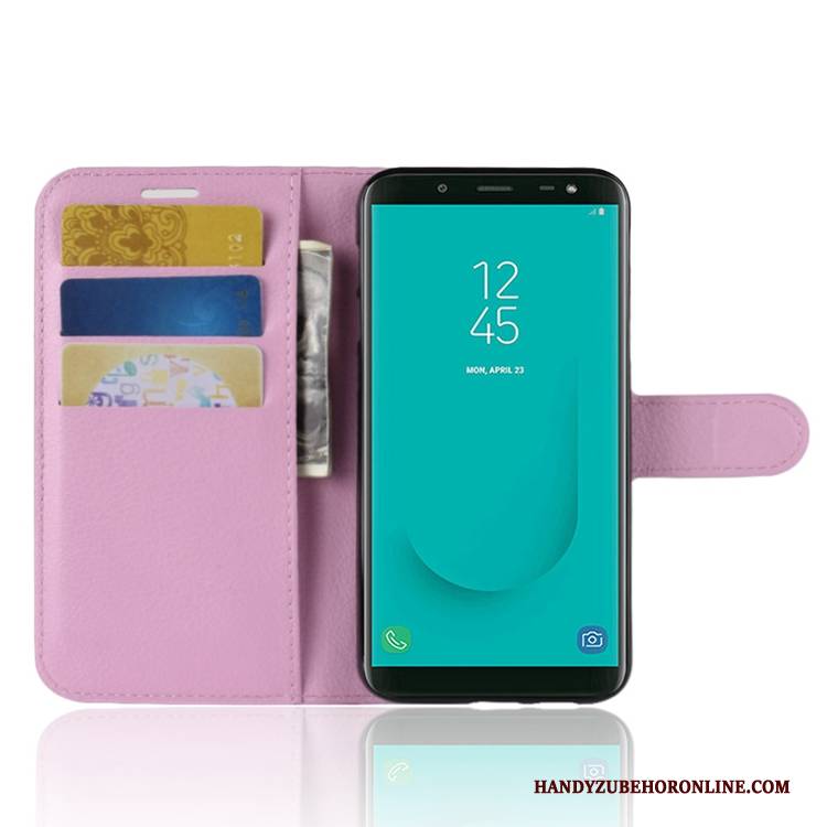 Hülle Samsung Galaxy J6 Geldbörse Karte Blau, Case Samsung Galaxy J6 Schutz Handyhüllen Anti-sturz