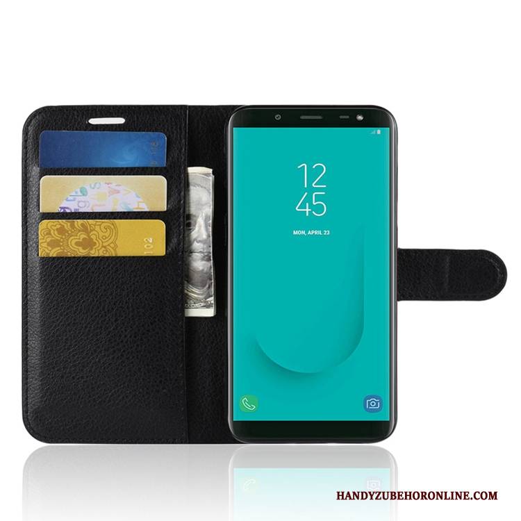 Hülle Samsung Galaxy J6 Geldbörse Karte Blau, Case Samsung Galaxy J6 Schutz Handyhüllen Anti-sturz