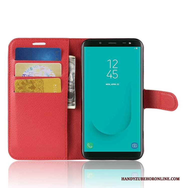 Hülle Samsung Galaxy J6 Geldbörse Karte Blau, Case Samsung Galaxy J6 Schutz Handyhüllen Anti-sturz