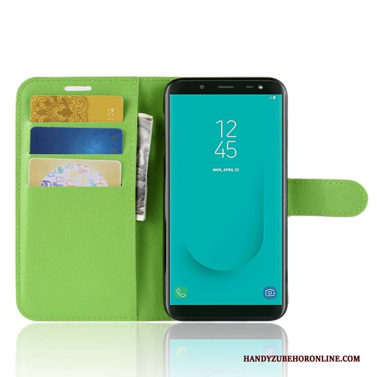 Hülle Samsung Galaxy J6 Geldbörse Karte Blau, Case Samsung Galaxy J6 Schutz Handyhüllen Anti-sturz