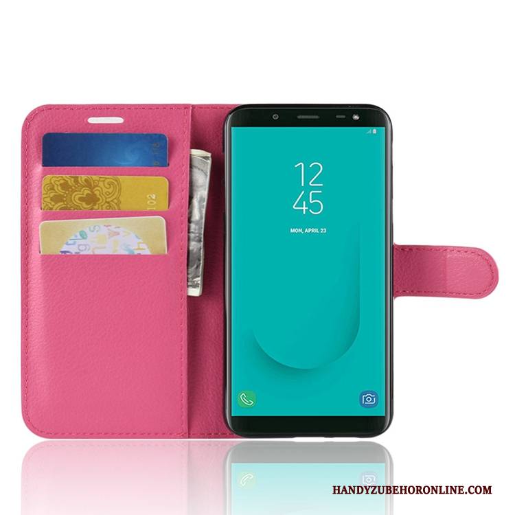 Hülle Samsung Galaxy J6 Geldbörse Karte Blau, Case Samsung Galaxy J6 Schutz Handyhüllen Anti-sturz