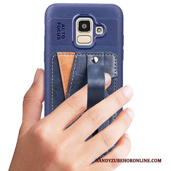 Hülle Samsung Galaxy J6 Halterung Muster Karte, Case Samsung Galaxy J6 Weiche Handyhüllen Anti-sturz