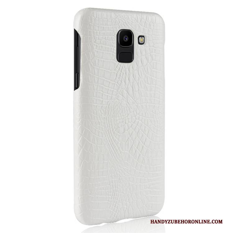 Hülle Samsung Galaxy J6 Leder Krokodilmuster Anti-sturz, Case Samsung Galaxy J6 Schutz Schwer Qualität