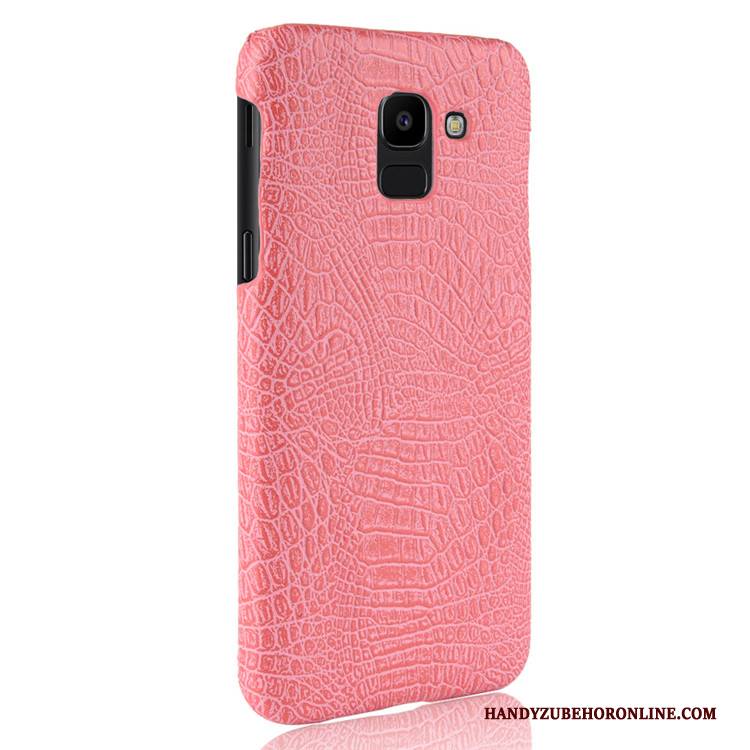 Hülle Samsung Galaxy J6 Leder Krokodilmuster Anti-sturz, Case Samsung Galaxy J6 Schutz Schwer Qualität