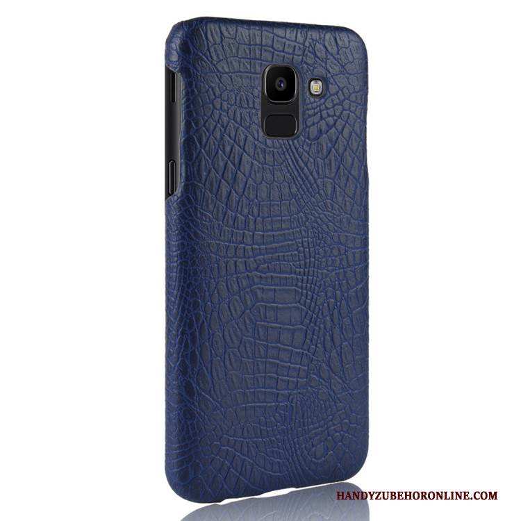 Hülle Samsung Galaxy J6 Leder Krokodilmuster Anti-sturz, Case Samsung Galaxy J6 Schutz Schwer Qualität