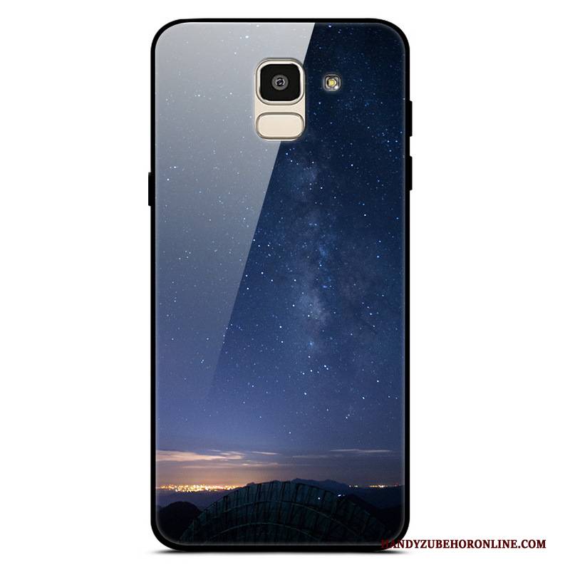 Hülle Samsung Galaxy J6 Sternenhimmel Lila, Case Samsung Galaxy J6 Trend Einfach