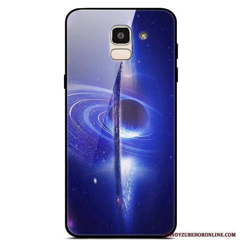 Hülle Samsung Galaxy J6 Sternenhimmel Lila, Case Samsung Galaxy J6 Trend Einfach