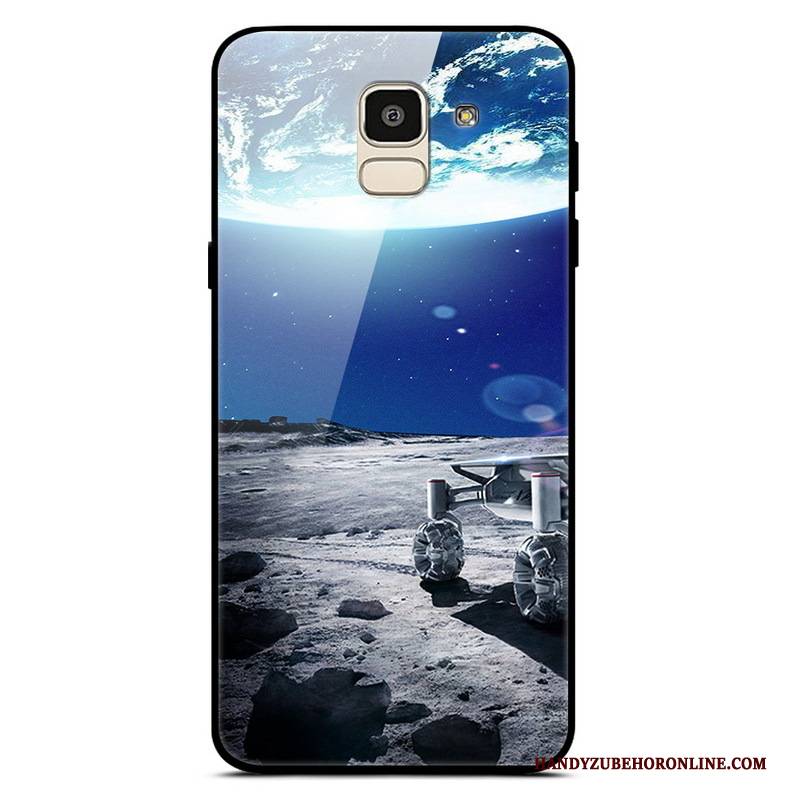 Hülle Samsung Galaxy J6 Sternenhimmel Lila, Case Samsung Galaxy J6 Trend Einfach