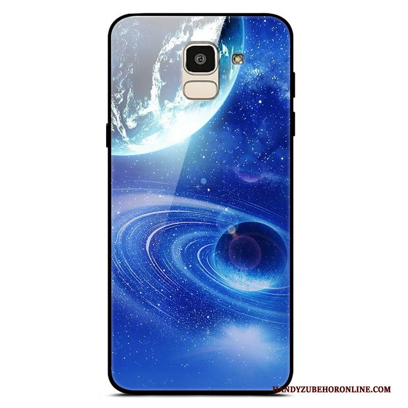 Hülle Samsung Galaxy J6 Sternenhimmel Lila, Case Samsung Galaxy J6 Trend Einfach