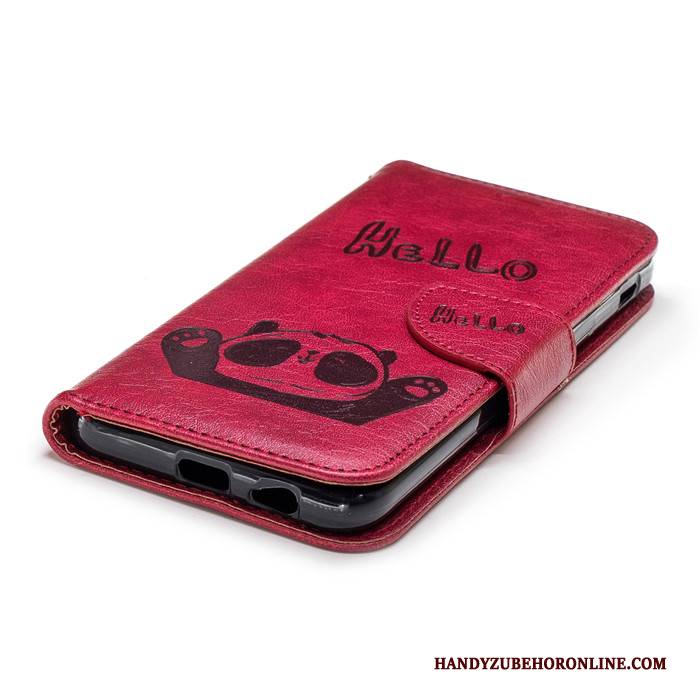 Hülle Samsung Galaxy J6 Taschen Handyhüllen Trend, Case Samsung Galaxy J6 Folio Rot Anti-sturz