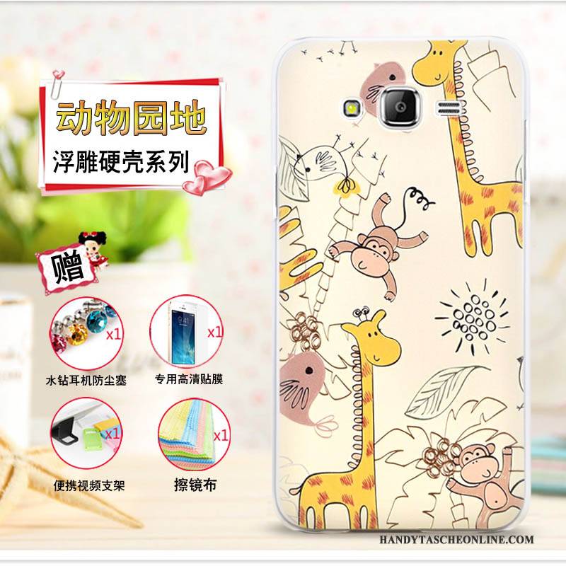 Hülle Samsung Galaxy J7 2015 Karikatur Lila Handyhüllen, Case Samsung Galaxy J7 2015 Schutz Dünne