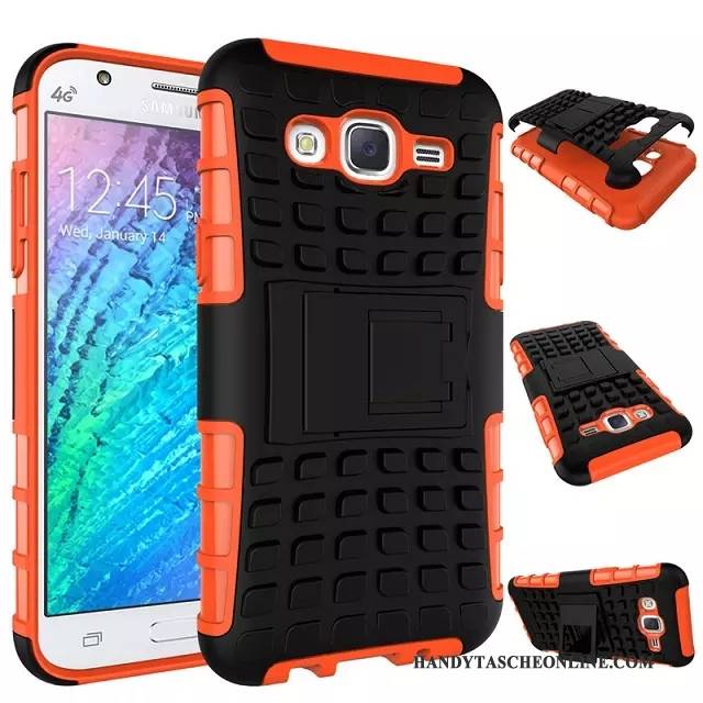 Hülle Samsung Galaxy J7 2015 Karikatur Trend Handyhüllen, Case Samsung Galaxy J7 2015 Schutz Grün Anti-sturz