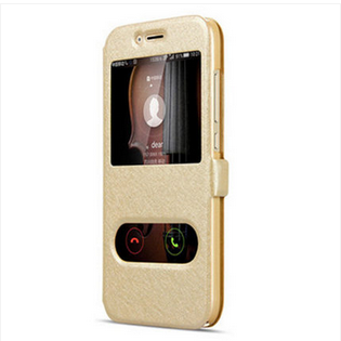 Hülle Samsung Galaxy J7 2015 Lederhülle Gold Handyhüllen, Case Samsung Galaxy J7 2015 Schutz