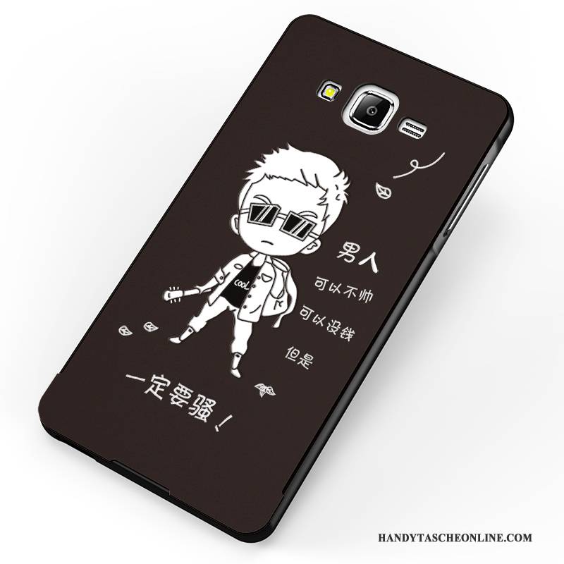 Hülle Samsung Galaxy J7 2015 Luxus Rot Anti-sturz, Case Samsung Galaxy J7 2015 Karikatur Nubuck Handyhüllen