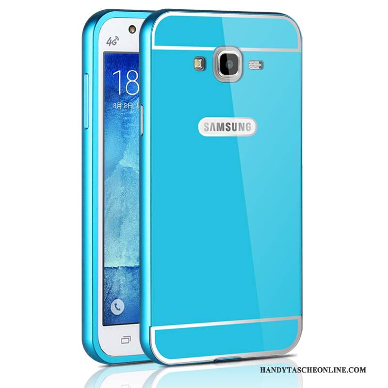 Hülle Samsung Galaxy J7 2015 Metall Hintere Abdeckung Grenze, Case Samsung Galaxy J7 2015 Handyhüllen Schwer