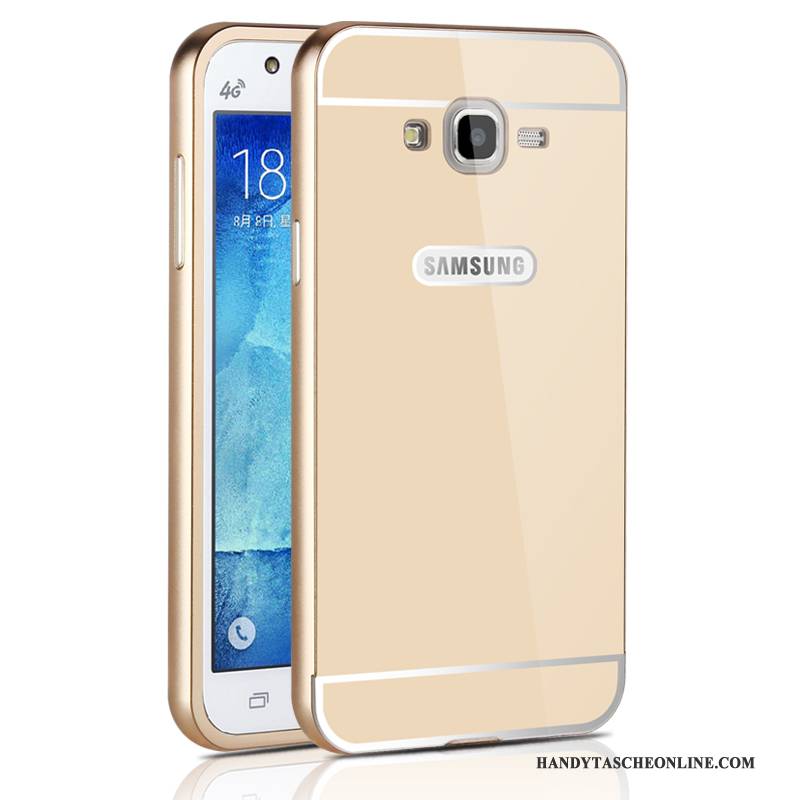 Hülle Samsung Galaxy J7 2015 Metall Hintere Abdeckung Grenze, Case Samsung Galaxy J7 2015 Handyhüllen Schwer