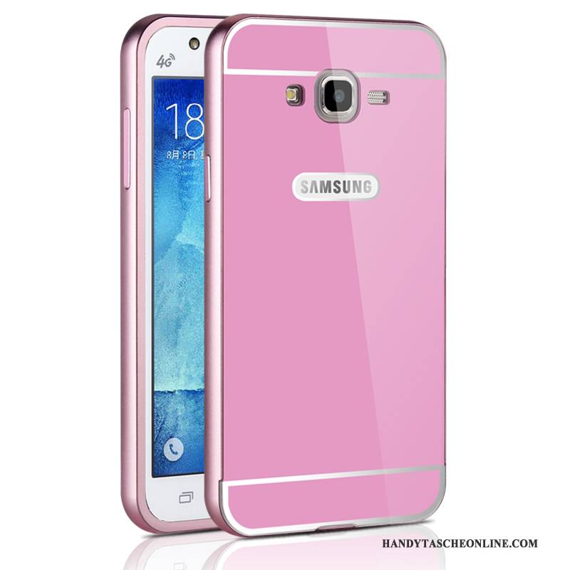 Hülle Samsung Galaxy J7 2015 Metall Hintere Abdeckung Grenze, Case Samsung Galaxy J7 2015 Handyhüllen Schwer