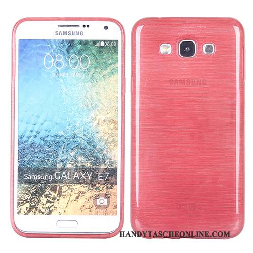 Hülle Samsung Galaxy J7 2015 Silikon Rosa Handyhüllen, Case Samsung Galaxy J7 2015 Schutz Seide