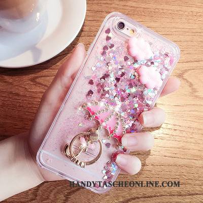 Hülle Samsung Galaxy J7 2015 Weiche Rosa Hängende Verzierungen, Case Samsung Galaxy J7 2015 Strass Handyhüllen Treibsand