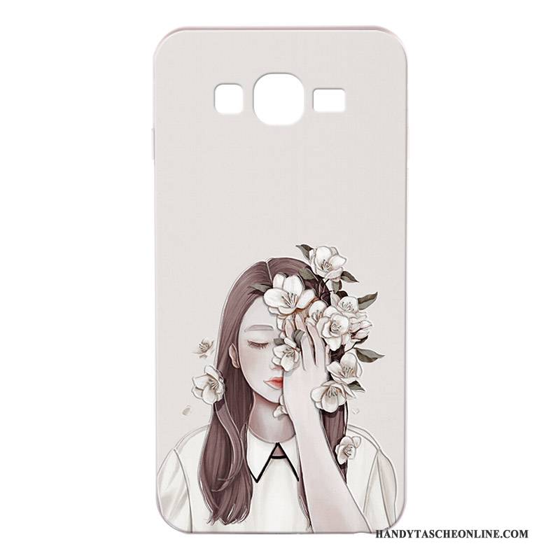 Hülle Samsung Galaxy J7 2015 Weiche Weiß Schwer, Case Samsung Galaxy J7 2015 Schutz Handyhüllen Anti-sturz