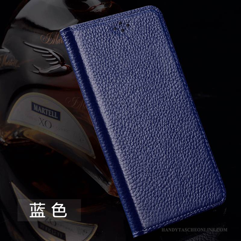 Hülle Samsung Galaxy J7 2016 Folio Blau Kuh, Case Samsung Galaxy J7 2016 Lederhülle Handyhüllen Anti-sturz