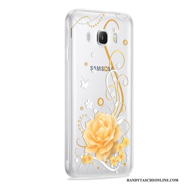 Hülle Samsung Galaxy J7 2016 Silikon Handyhüllen Anti-sturz, Case Samsung Galaxy J7 2016 Weiche Grau Rosa