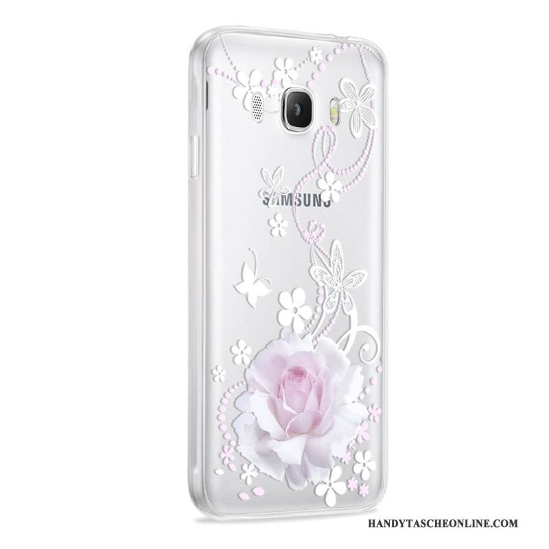 Hülle Samsung Galaxy J7 2016 Silikon Handyhüllen Anti-sturz, Case Samsung Galaxy J7 2016 Weiche Grau Rosa