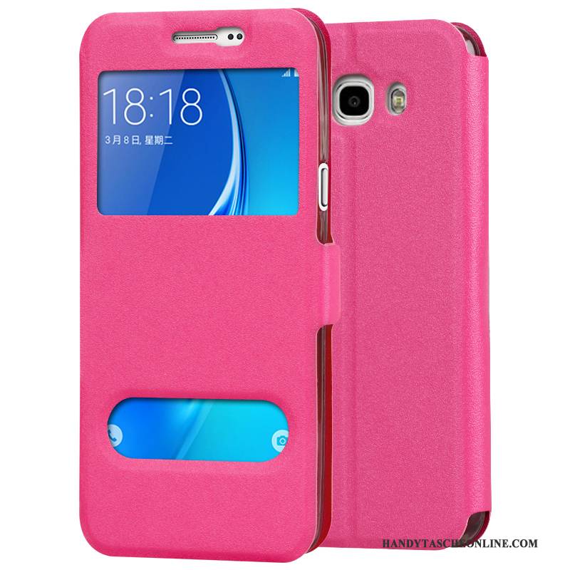 Hülle Samsung Galaxy J7 2016 Silikon Handyhüllen Rot, Case Samsung Galaxy J7 2016 Lederhülle