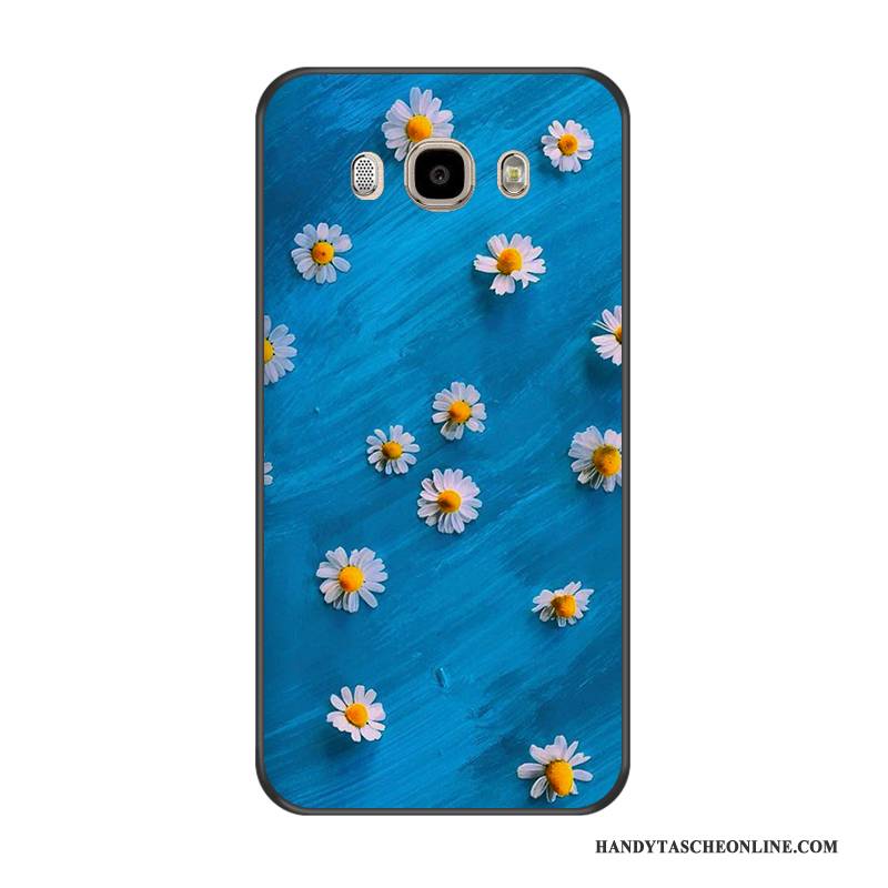 Hülle Samsung Galaxy J7 2016 Weiche Blau Handyhüllen, Case Samsung Galaxy J7 2016 Prägung