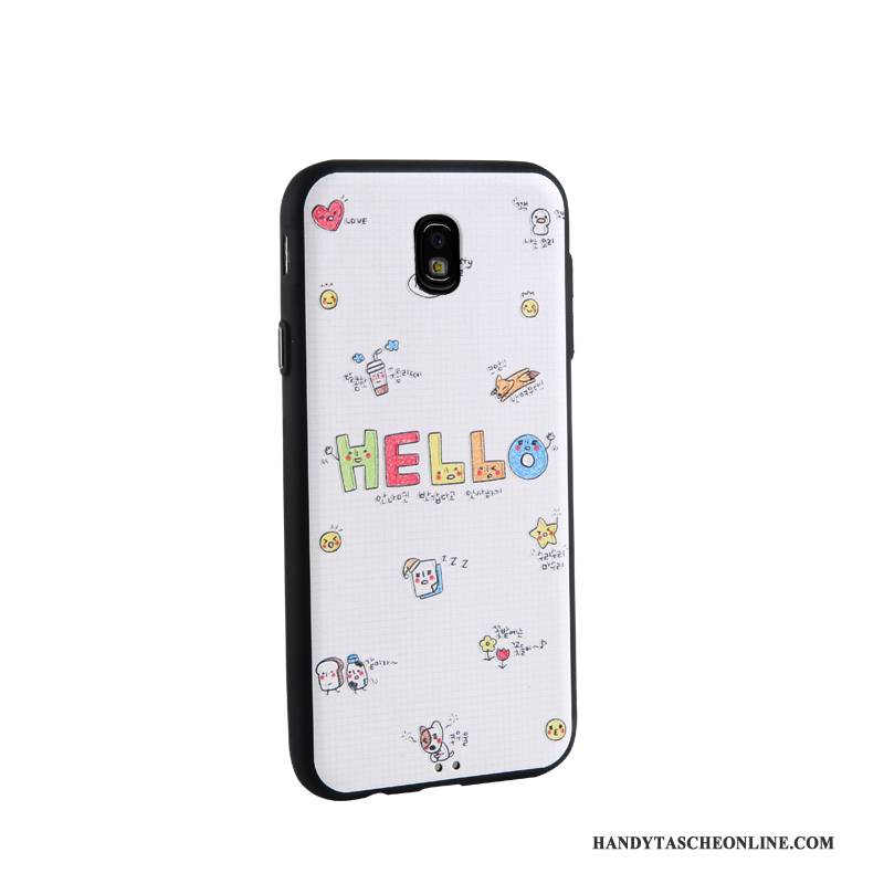 Hülle Samsung Galaxy J7 2017 Karikatur Blau Business, Case Samsung Galaxy J7 2017 Weiche Trend Handyhüllen