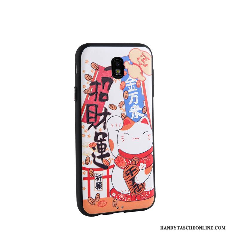 Hülle Samsung Galaxy J7 2017 Karikatur Blau Business, Case Samsung Galaxy J7 2017 Weiche Trend Handyhüllen