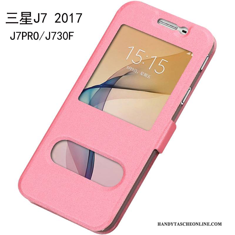 Hülle Samsung Galaxy J7 2017 Schutz Rot Handyhüllen, Case Samsung Galaxy J7 2017 Taschen