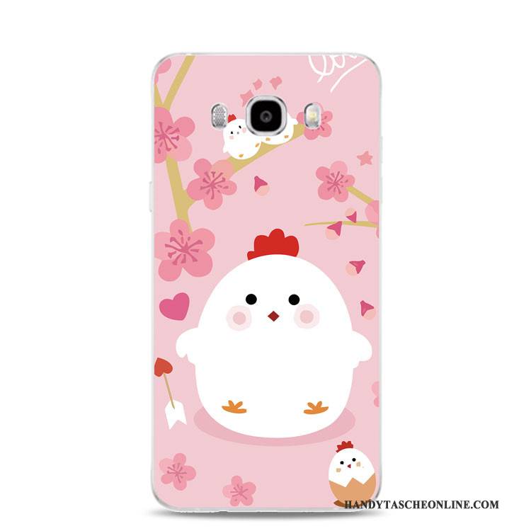 Hülle Samsung Galaxy J7 2017 Weiche Huhn Handyhüllen, Case Samsung Galaxy J7 2017 Prägung Rosa